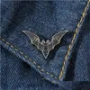 Pins Brooches Bat Brooches Enamel Pin Alternative Goth Fashion Witchy Style Halloween Gift Spooky Lapel Jewelry Accessory 1 Dhgarden Dh3V8