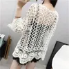 Kvinnors tröjor 2022 Korean Temperament Casual New Spring and Autumn Women Vest Long Sleeve Lace Short Western Style AllMatch Basic Top J220915