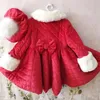 Coat 112Y Baby Girl Autumn Winter Handmand Customized England Spanish Red Velvet Princess Wool for Christmas Casual 221125