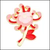 Pins Brooches Flowers Enamel Brooch Pin Anagallis Lily Nishang Flower Bamboo Shoots Cartoon Alloy Badge Designer Brooches A Dhgarden Dhbq7