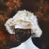 Chapeaux à larges bords Chapeaux seau en fausse fourrure Chapeau de pêcheur chaud pour femmes hommes Automne Hiver Panama Fluffy Bucket Hats Outdoor Cow Leopard Print Plush Velvet Cap 221128