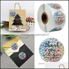 Other Decorative Stickers Circar Thank You Sticker Envelope Packaging Adhesivelabel Diy Seal Gifts Decoration Self Adhesive Stickyno Dh5Lj