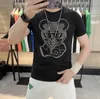 22ss Designer T-shirt Estate Europa Parigi American Hot drill Moda Uomo magliette in cotone T-shirt casual Donna mans Tees Nero Bianco S-5XL