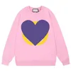 Damen Hoodies Sweatshirts Designer die richtige Version der trendigen Marke GU Gujia Love Print Rundhalsausschnitt oder lockerer Langarmpullover für Männer und Frauen 14BU