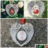 Christmas Decorations Christmas Decorations Ornament Angel Wing Love Heart Personalized Tree Tags Diy Pendants 3 9Hl H2 Drop Deliver Dhnuh