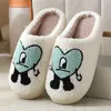 Slippers Winter Home Warm Women Fur Cute Bad Bunny Love Indoor Ladies Cotton Female Plush Shoes Nonslip Floor Slides 39S Drop Deliver Smtnh