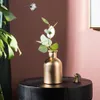 Wazony nowoczesne minimalistyczne domowe domowe wjazd złotą szklaną wazon lekki luksusowy wiatrowy kontener kwiatowy dekoracje ozdoby 221126
