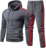 Survêtements pour hommes Survêtements 2 pièces Automne Hiver Ensembles de jogging Sweatsuits Vestes à capuche et pantalons de sport Vêtements pour hommes 221128