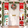 Decora￧￵es de Natal Decora￧￣o de porta Decora￧￣o do Papai Noel Decora￧￣o de bandeira para casa pendurada Ornamento de Natal Navidad Ano Presente 221125