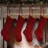 Calcetines de mujer Medias de regalo Calcetín de relleno decorativo de 18 pulgadas Paquete personalizado 4 Saco de tejer navideño