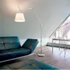 مصابيح الأرضية Nordic Artemide Maxi Lamp Design Hite Metal Study Office Studio Room Bedroom Room Long Arm Lampfloor