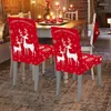 Stol täcker 4st Red Christmas Lovebable Anti-Dirty Cover Decorations for Dining Wedding Room El Banquet Living