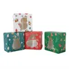 Geschenkpapier StoBag Frohe Weihnachten Kraftpapier Box Set Handgemacht Backen Kekse Süßigkeiten Schokolade Verpackung Kind Jahr Partygeschenke 221125