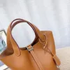 Shoulder Bags 5A Real Leather Shoulder Bucket Bag Women Designer Handbags Cross Body Picotin Handbag Cow Skin Totes With Inside-bag 2396