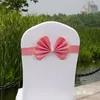 Chair Covers 11colors PU Free Tie Bowknot Wedding Cover Party Back Decoration 10pcs/lot