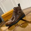 2023 Mann Luxus Designer Männer Stiefel Herren Knöchelstiefel Mode Herbst Winter High Heel Kurze Plattform Echtleder Booties -EE042