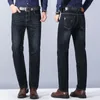 Heren jeans herfst groot formaat zakelijk casual lente mode losse stretch rechte broek hoogwaardige merkbroeken mannen 221128