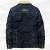 Heren Down Parkas Winter Dikke denim jas mannen uit het oog plus fluwelen warme jeans jas man casual fur dikke fleece cowboy parka maat 5xl 6xl casaco 221124