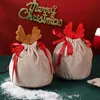 Gift Wrap 1020Pcs Christmas Bags Velvet Candy Packaging Reindeer Antlers Box Pumpkin Party Favors for Wedding 221125