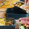 Ensembles de vaisselle boîte à déjeuner Portable pour enfants école micro-ondes Bento avec compartiments mobiles salade récipient à fruits