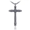 Punk Skull Cross ketting hanger Keltisch roestvrij staal oude zilveren kettingen mannen hiphop fijne mode sieraden