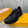 2022 Designer Men Flow Sneakers Shoes Nylon Runner Trainers Top Suede Leather Black White Sports Zipper Rubber Runner Outdoor Women Shoe With Box No259