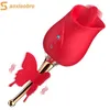 Sex Toy Massager 10 Hastigheter Realistiska Slicking Tongue Rose Vibrators For Women Nipples Clitoral Stimulation Toys Sex Toy Prooods Kvinnliga par