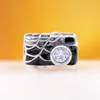 925 Sterling Silver Camera Selfie Charme Perle Passt europäischer Pandora -Juwelier -Charmarmbänder