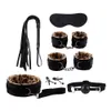 Massage 7pcs Set Fetish Couple Flirt BDSM Sex Bondage Restraint Sexy Handcuff Leather Erotic Adult Games Cosplay Sex Toys For Couples