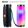 Alto-falante Bluetooth com luz LED fashion portátil com corda Alto-falante externo 1200 mAh Tecido à prova d'água Subwoofer Rádio FM