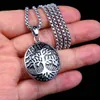 Round Tree of Life Pendant Necklaces Ancient Silver Stainless Steel Necklace Chains Women Men Hip Hop Fashion Fine Jewelry Will and Sandy