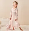 Pyjamas Kinder Mädchen Lolita Kleid Prinzessin Sleepshirts Vintage Kid Rüschen Nachthemden.Höflicher Stil Kleinkind Nachthemd Lounge Nachtwäsche 221125