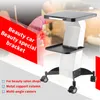 Multifunktion Beauty Trolley Family Salon Samma utrustningstillbeh￶r anv￤nder piedestal Rolling Cart Wheel Aluminium Stand Personal Care Appliance Delar med 4-hjul