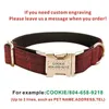 Collari per cani Guinzagli Collare per cani personalizzato Collari per animali domestici personalizzati Incisione gratuita Targhetta identificativa Etichetta Accessorio per animali domestici Collare per cuccioli in fibra Set guinzaglio 221125