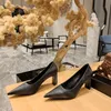 2023 Paris Fashion Show Single Shoes High Heel Leather Female Pointed Professional