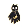 Pins Broschen Schwarze Halloween-Katze Emaille Pins Cartoon Dark Punk Broschen Metallabzeichen Zubehör 617 H1 Drop Delivery Jewel Dhgarden Dhn3J