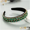 Headbands Colorf Rhinestone Flower Hairband Headband Adt Hair Accessories Drop Delivery Jewelry Hairjewelry Dh9J5