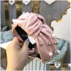 Headbands Leather Pu Pearl Knot Headband Cross Hairband Turban Adt Hair Accessories Drop Delivery Jewelry Hairjewelry Dhnje