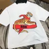 Pojkar Designerkläder Lyxiga kortärmade toppar Cool Sommar Cool Barnkostym Flickor T-shirts Tigermönster Tryckta kläder Modeset