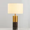 Lampy stołowe nowoczesne luksusowe marmur lampa kreatywna prosta sypialnia nocna salon studia hobby wystawa dekoracja