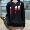 Hoodies Women's Sweatshirts مصمم النسخة الصحيحة من العلامة التجارية العصرية Edge Print Men و Crew Neck OS فضفاضة