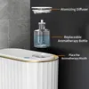 Waste Bins Aromatherapy Smart Trash Can Bathroom Toilet Desktop Electronic Automatic Waste Garbage Bin with Air Freshener Home Appliances 221128