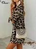 Casual Dresses Celmia Sexy Leopard Print Mini Dress Women Summer Bohemian Beach Dress Half Sleeve O Neck Casual Loose Streetwear Sundress 221126