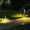 Czarna skorupa Cob LED LAMPA LAMPA LAMPĘ NOWOCZNY Aluminiowy filar Outdoor Courtyard Villa Landscape Bollards