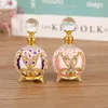 10pcs 25ml Vintage Pink Butterfly Decorative Glass Perfume Bottles Refillable Frosted Lotion Bottle Empty Essential Oils Bottles