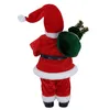 Christmas Decorations 30cm Red Standing Posture Gift Santa Claus Doll Oranments Xmas Pendants Merry Christmas Decor For Home Kids Naviidad Presents 221125