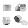 Storage Bottles 12 Piece Set 220ml Round Aluminum Can 80 50mm Silver Candle Aroma Diy Handmade Accessories