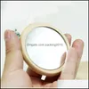 Mirrors Compact Natural Wood Hand Mirrors Mini Round Cosmetic Mirror Lightweight Convenient Pocket Decorative 1 5Ys G2 Drop Delivery Dhpdn