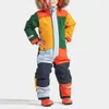 Вниз пальто детские лыжные комбинезоны для мальчиков девочки осень зимняя ветропроницаемая теплые брюки на открытом воздухе.