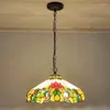 Pendant Lamps 16-inch European-style Complex Guti Cafe Bar Tiffany Table Glass Chandelier El Nostalgia Lighting